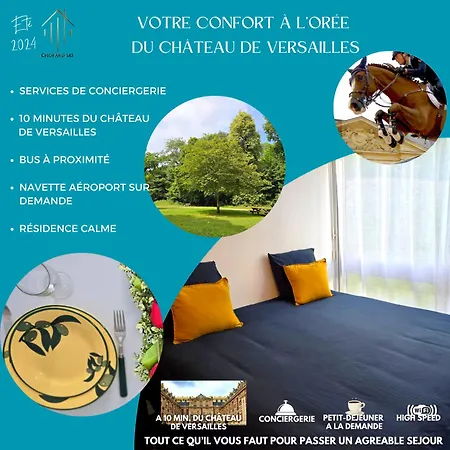 Apartment Sejour A 10 Minutes Du Chateau De Versailles Et 20 Minutes De Roland-garros- Votre Avec Lit King Size